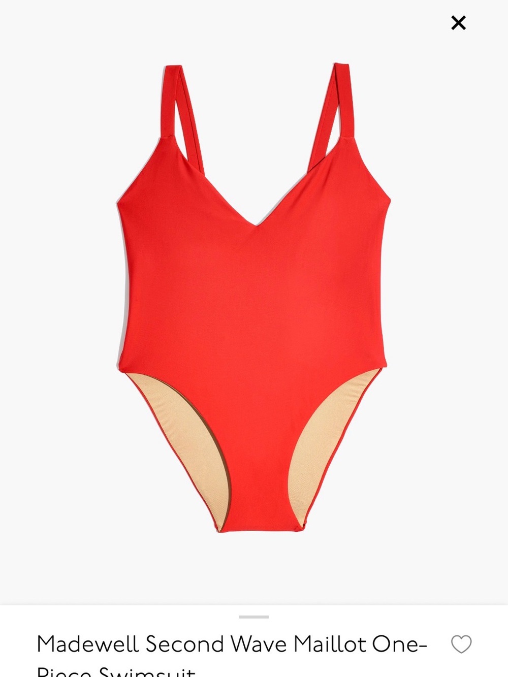 Madewell Second Wave Maillot One-Piece V-Neck Swimsuit